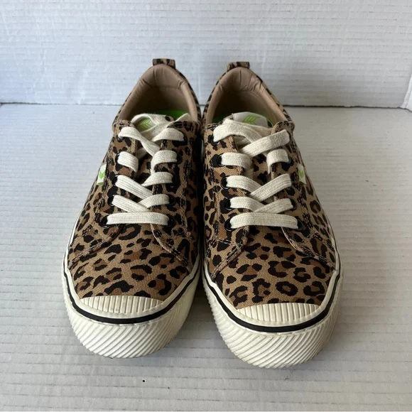 OCA Cariuma low stripe leopard print Canvas shoes - Picture 2 of 7
